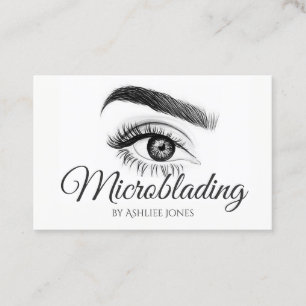 Microblading Eyebrows & Lashes Salon Business Card