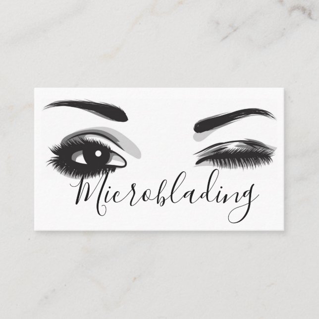 Microblading , Eyebrows, Tattoo, Permanent Makeup Business Card (Front)