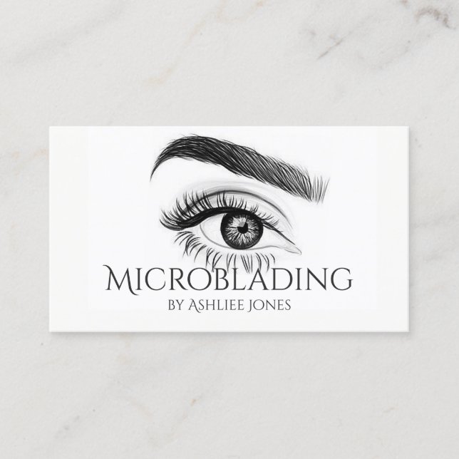 Microblading , Eyebrows, Tattoo, Permanent Makeup Business Card (Front)