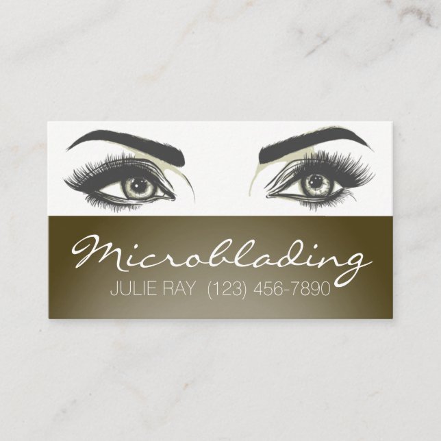 Microblading , Eyebrows, Tattoo, Permanent Makeup Business Card (Front)