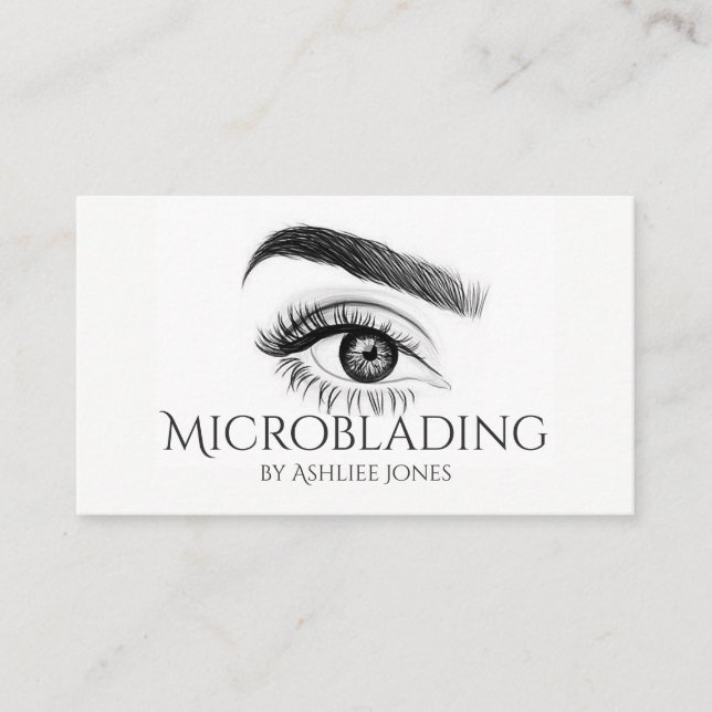Microblading , Eyebrows, Tattoo, Permanent Makeup Business Card (Front)