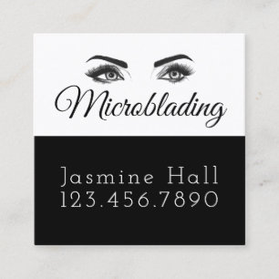 Microblading , Eyebrows, Tattoo, Permanent Makeup Square Business Card