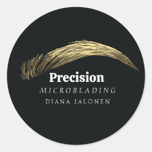 Microblading PMU Artist Salon Classic Round Sticker