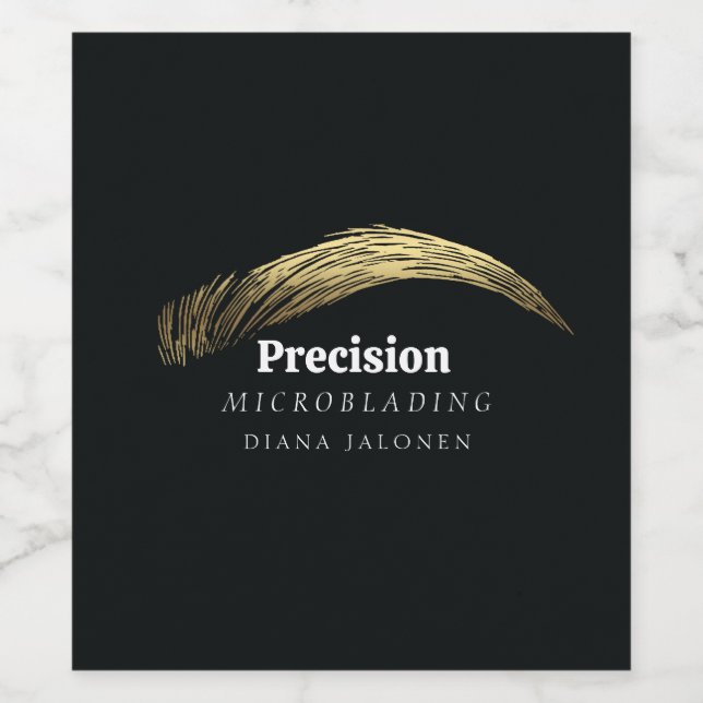 Microblading PMU Artist Salon Wine Label (Single Label)