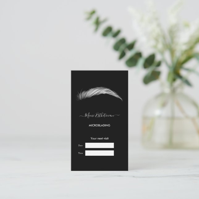MICROBLADING Salon Appointment card (Standing Front)