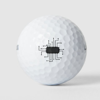 Microchip Geek Golf Balls