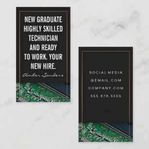 Microchip Technology   New Hire Business Card