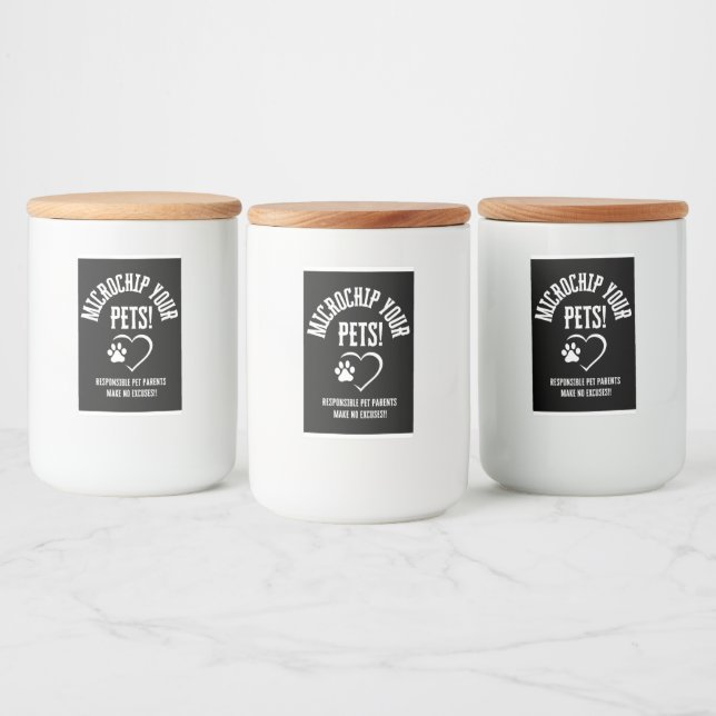 Microchip Your Pets Wine Bottle Label (Bottles)