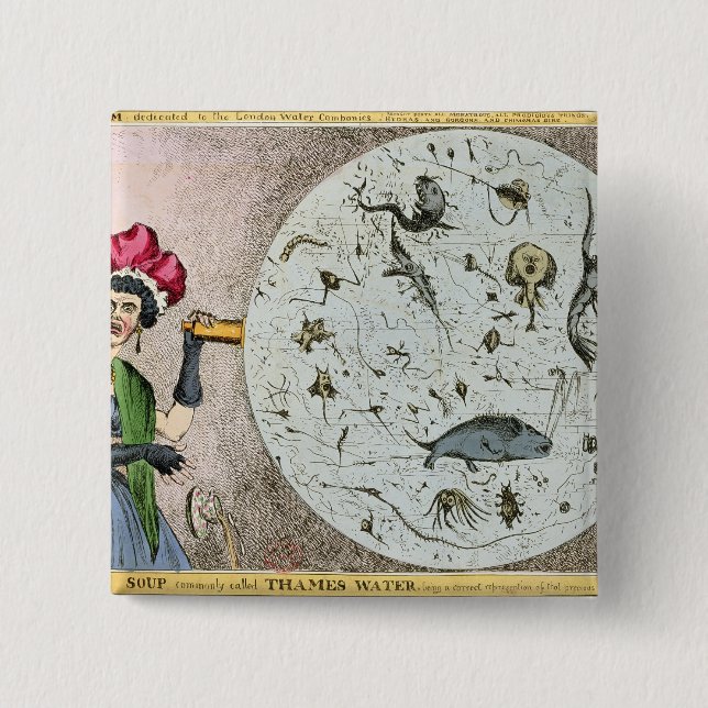 Microcosm dedicated to the London Water 15 Cm Square Badge (Front)