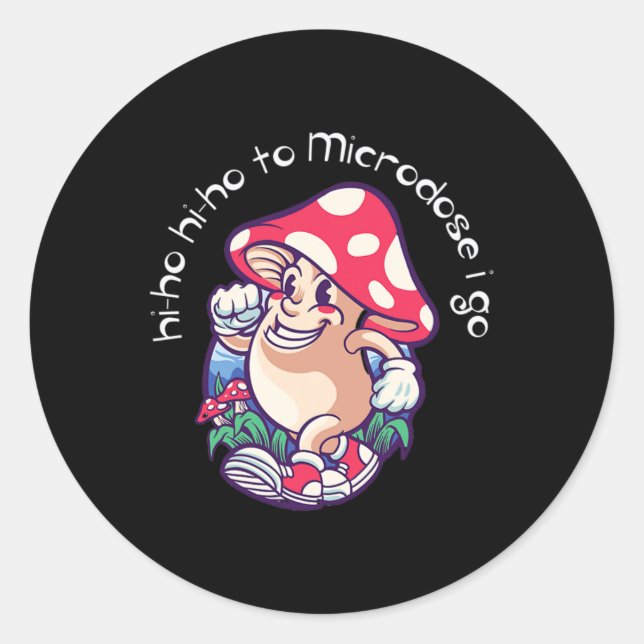 Microdosing Mental Health Awareness  Classic Round Sticker (Front)