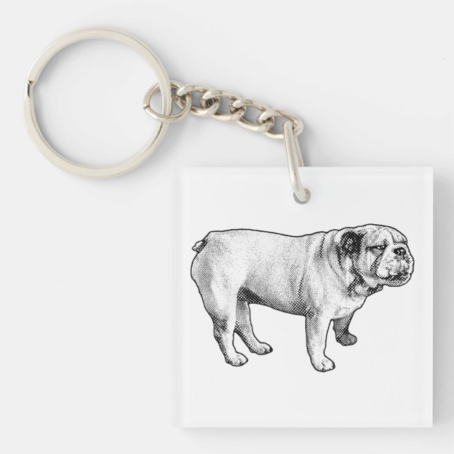 microdot poise, bulldog key ring (Front)
