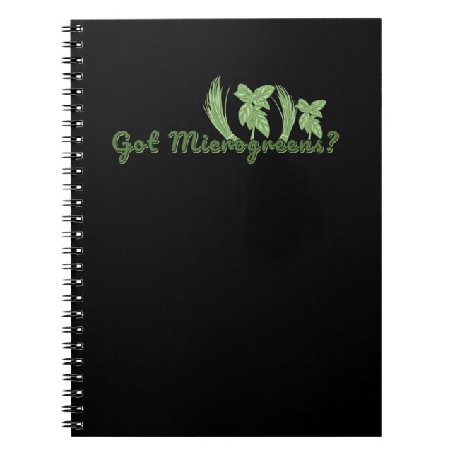 Microgreens Gardening Notebook (Front)