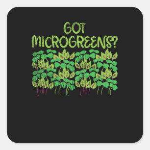 Microgreens Gardening Square Sticker
