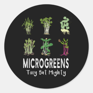 Microgreens Sprouts Vegan Tiny But Mighty Classic Round Sticker