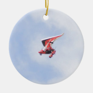 Microlight Aeroplane Ceramic Tree Decoration