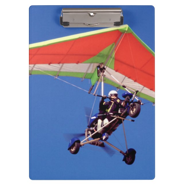 Microlight Flying In Sky, Western Cape Clipboard (Front)