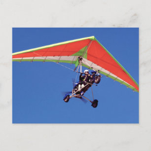 Microlight Flying In Sky, Western Cape Postcard