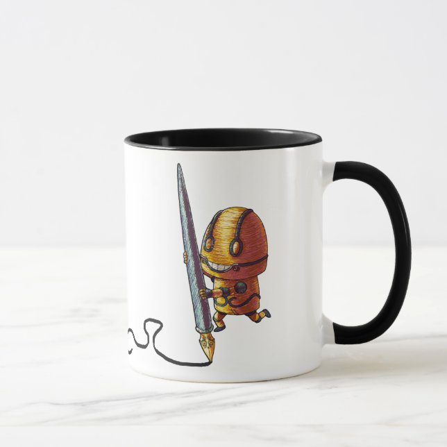 Micromajig Doodle + Logo Mug (Right)