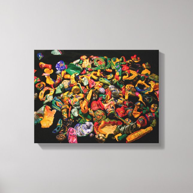 Micromanethiques Miniature Micro Sculpture Colours Canvas Print (Front)