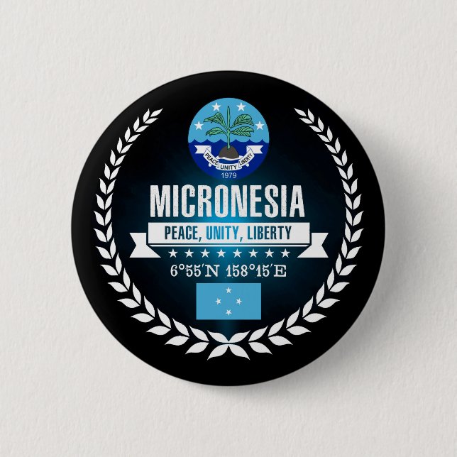 Micronesia 6 Cm Round Badge (Front)