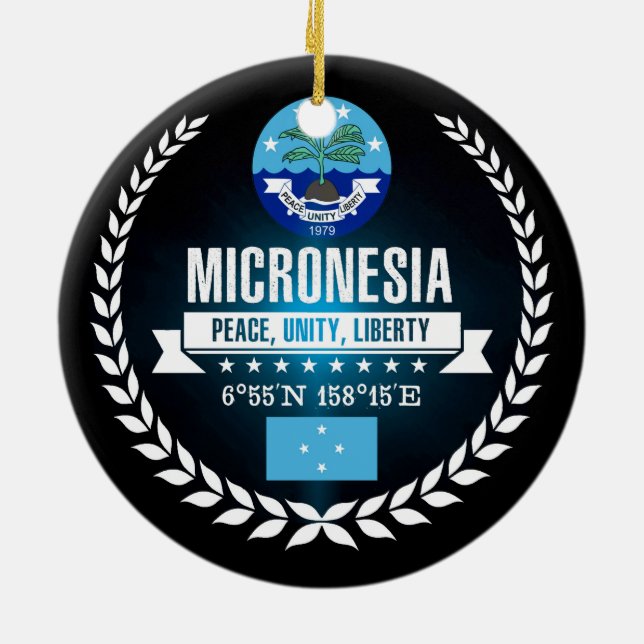 Micronesia Ceramic Tree Decoration (Back)