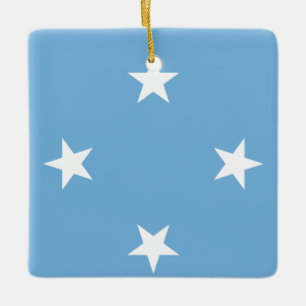 Micronesia Flag Ceramic Ornament