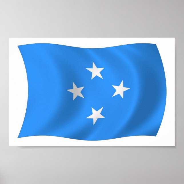 Micronesia Flag Poster Print (Front)