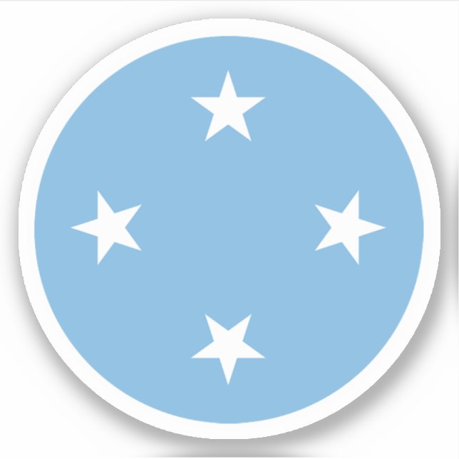Micronesia Flag Round Sticker (Front)