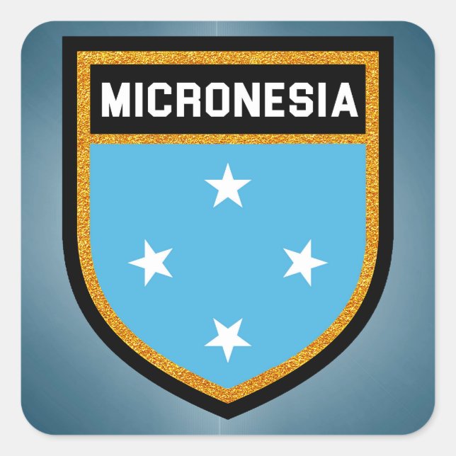 Micronesia Flag Square Sticker (Front)