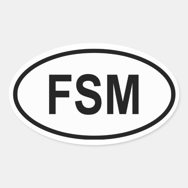 Micronesia "FSM" Oval Sticker (Front)