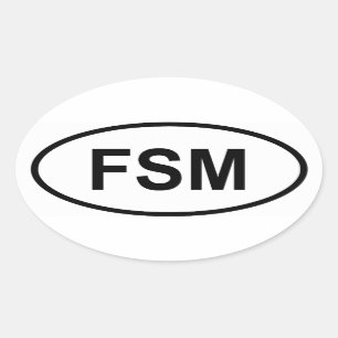Micronesia "FSM" Oval Sticker