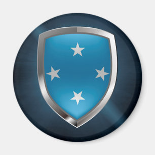 Micronesia Metallic Emblem Magnet
