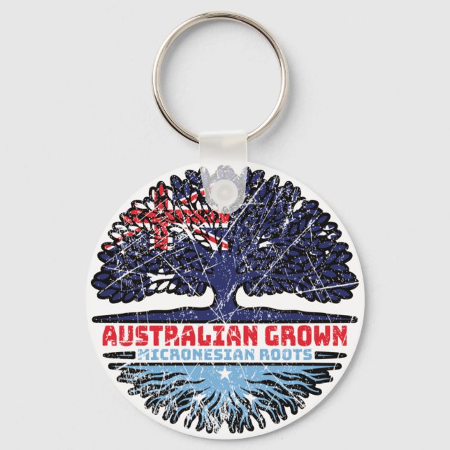 Micronesia Micronesian Australian Australia Tree Key Ring (Front)