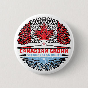 Micronesia Micronesian Canadian Canada Tree Roots 6 Cm Round Badge
