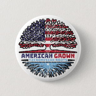 Micronesia Micronesian US American USA United 6 Cm Round Badge