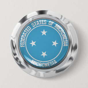 Micronesia Round Emblem 7.5 Cm Round Badge