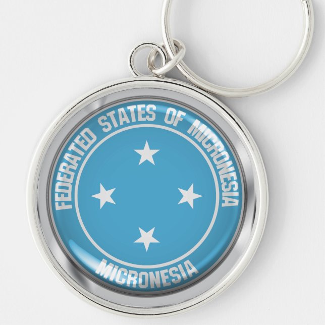 Micronesia Round Emblem Key Ring (Front)