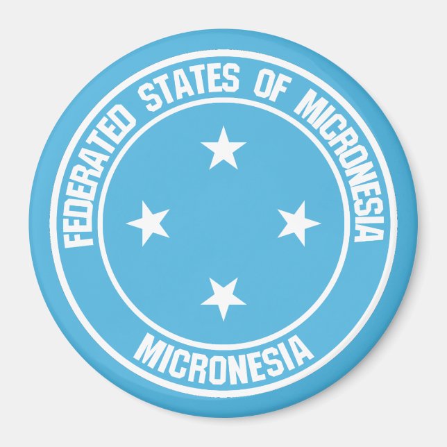 Micronesia Round Emblem Magnet (Front)