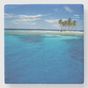 Micronesia, Tonowas, View of idyllic tropical Stone Coaster