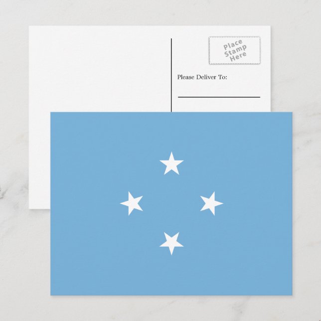 Micronesian Flag, Federated States of Micronesia Postcard (Front/Back)