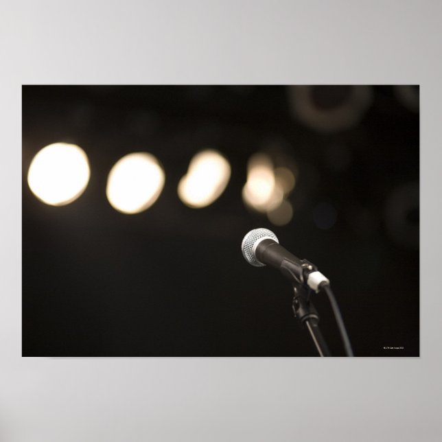 Microphone and Spotlights Poster (Front)