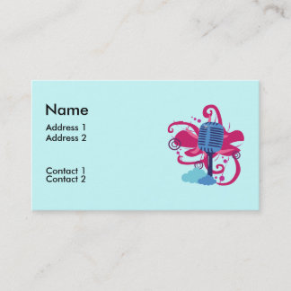 Microphone Art Explosion Business Cards