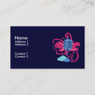 Microphone Art Explosion Business Cards