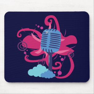 Microphone Art Explosion Mouse Mat