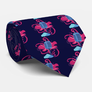 Microphone Art Explosion Tie