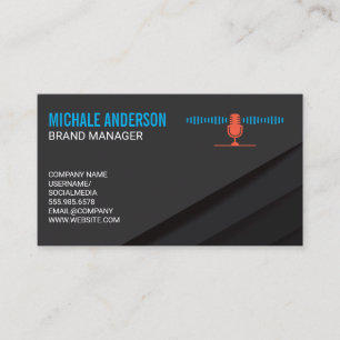 Microphone Audio Signal Logo Business Card