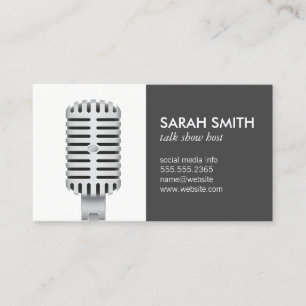 Microphone Blogger Business Card