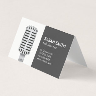 Microphone   Blogger Business Card