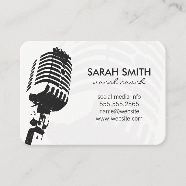 Microphone Business Card (Front)