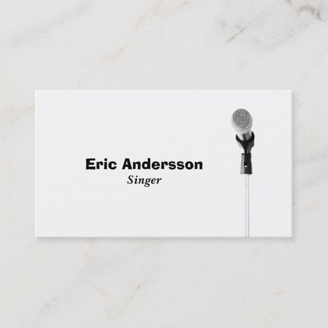 Microphone Business Card (Front)